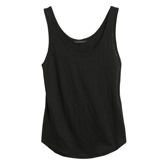 Banana Republic Tops - Banana Republic Linen Tank XL Black